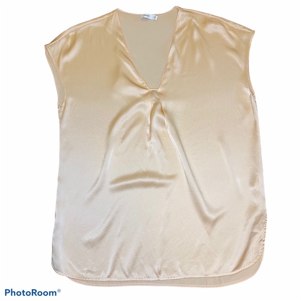 Vince silk v neck top